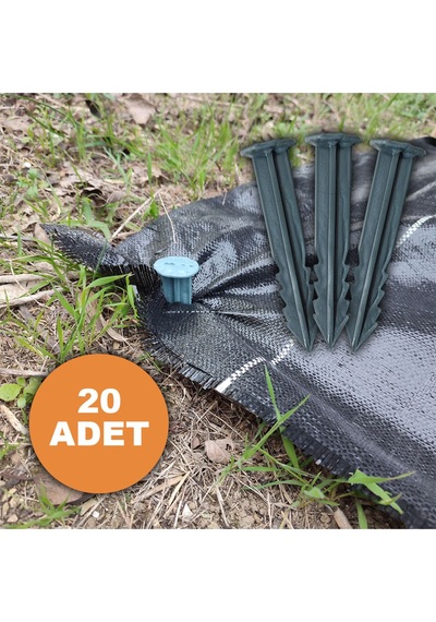 20 Adet Sera Taban Örtüsü Çivisi 14 Cm Tırnaklı Sera Taban Örtüsü Kazığı Sert Plastik Sabitleme Çubu