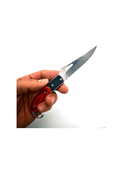 Valkyrie Katlanır Kamp Çakı 16cm 3cr13 Paslanmaz Çelik Mini Cep Kamp Bıçağı Outdoor Kullanım Anahtarlık Halkalı Kahverengi