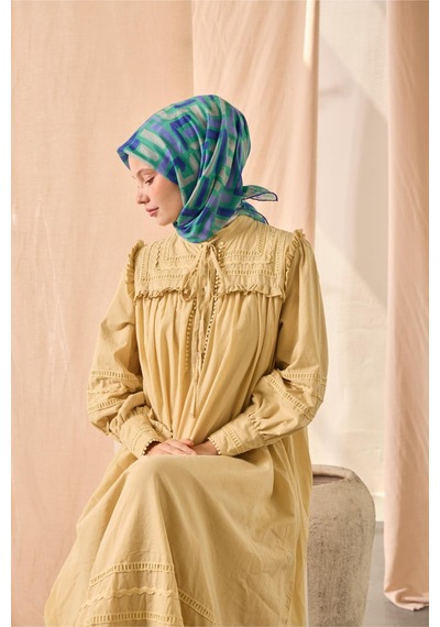 Silk Home Soft Eşarp 73096-22 Yeşil, Lila, Mor, Gri