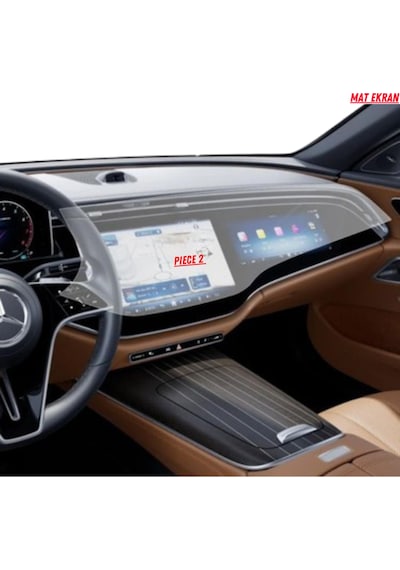Mercedes E180 2025 Hayalet Gösterge Ve Yolcu Ekran Uyumlu Mat Ekran Koruyucu