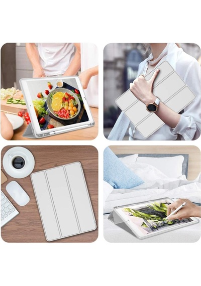 Apple Uyumlu iPad Air 1 9.7" Kılıf Kalem Bölmeli Smart Case A1474 A1475 A1476