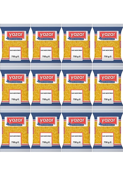 Yazar Sarı Mercimek 12 x 750 G