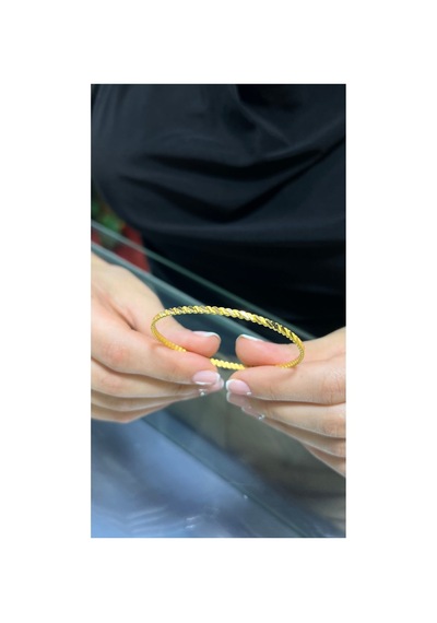 10 Gr Gram İki Telli Adana Burma Bilezik Yatırımlık İşçiliksiz 22 Ayar Altın