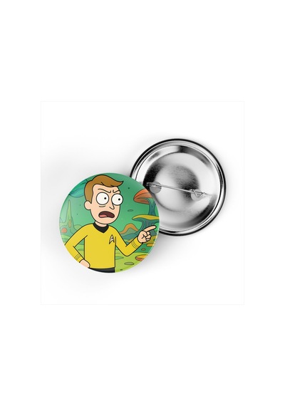 Captain Kirk - 44 Mm İğneli Çanta Rozeti - 5 Adet Diğer