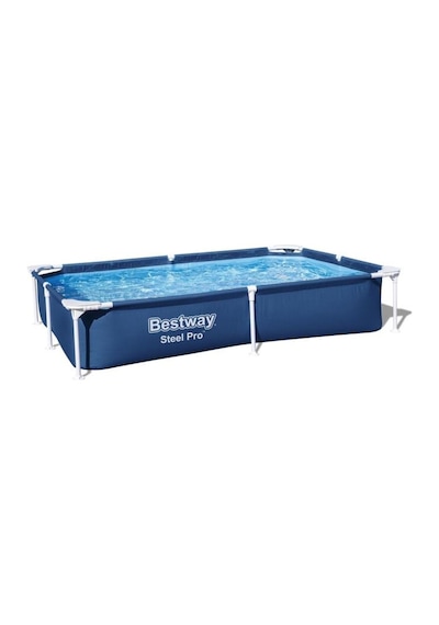 Bestway Bestway 56401 Steel Pro Yer Üstü Prefabrik Dikdörtgen Havuz 2,21 M X 1,50 M X 43 Cm