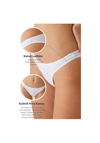Pierre Cardin Kadın 5'li Ekonomik Paket Ten 2055 Basic Brief Pamuklu Külot