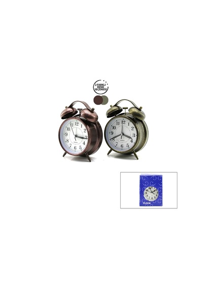 Çift Zilli Metal Masa Çalar Saat 10 Cm Çok Renkli 41481909