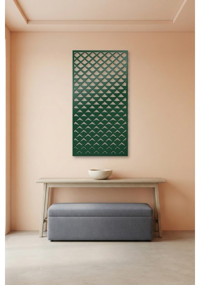 Pul Dekoratif Panel Metal Duvar Tablosu - Duvar Sanatı - Duvar Dekoru - Yeşil