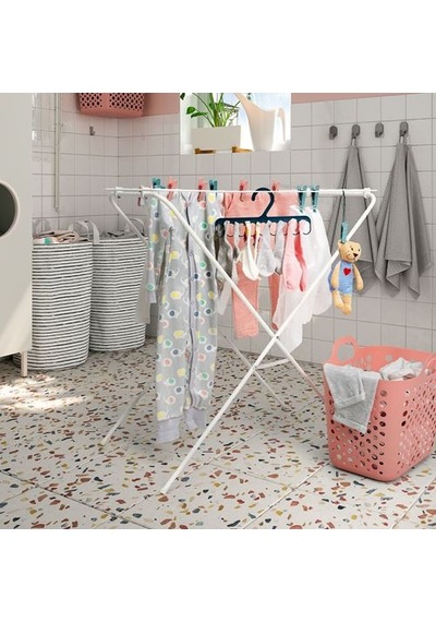 Ikea Jäll Çamaşır Kurutma Askılığı, Beyaz, 79x40x82 Cm