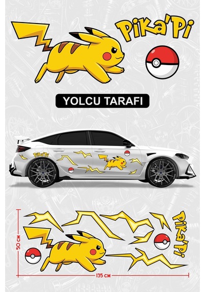 Pıkachu Yan Gövde Kaplama Seti Yolcu - 851706280