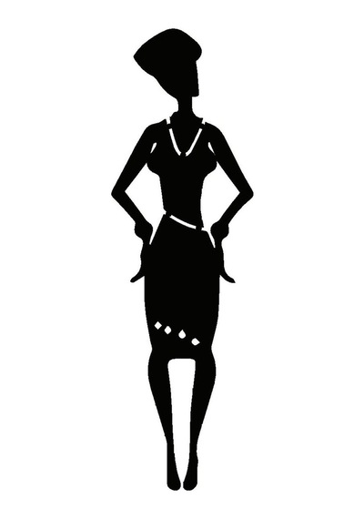 Afrikalı Kadın Oto Motor Laptop Duvar Folyo Sticker Tip 3 20x64 Cm