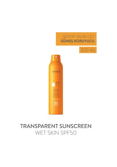 Transparent Sunscreen Wet Skin-Transparan Sprey Güneş Kremi SPF50 200 ML