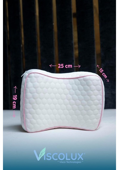 Tr Bacak Arası Ortopedik Yastık - Diz Bacak Arası Visco Yastık Bacak Destek Minderi Pembe 25x19x14, Pembe Diğer
