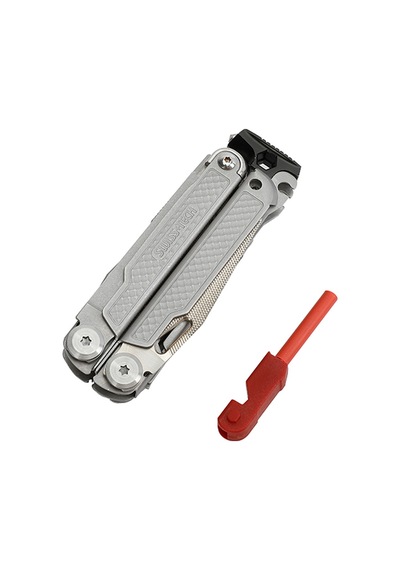 Swiss Tech 20-in-1 Multitool Pense Testere Elmas Eğe Aus-8 Bıçak Kamp El Aleti Gümüş