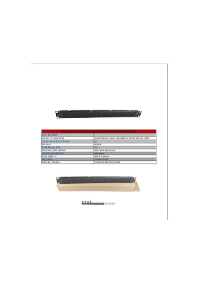 AMP 19″ 1U Fırçalı Organizer 5 Adet