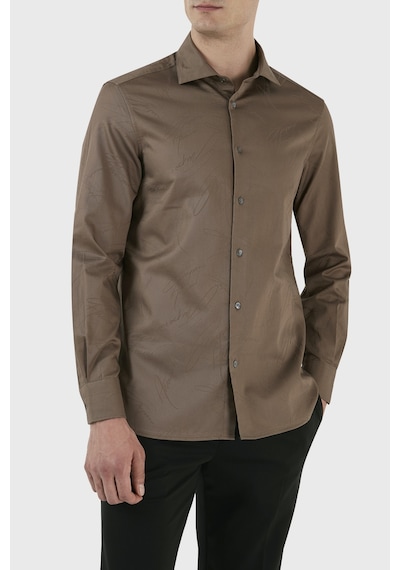 Emporio Armani Erkek Gömlek 3R1C86 1NVYZ 0440 TOPRAK Kahverengi