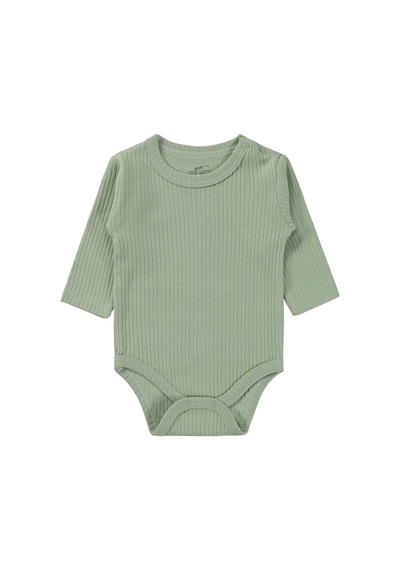 Minidamla Baby Minidamla Uzun Kol Basic 3'lü Set 1-18 Ay Çıtçıtlı Badi - Mavi Koyu Mavi