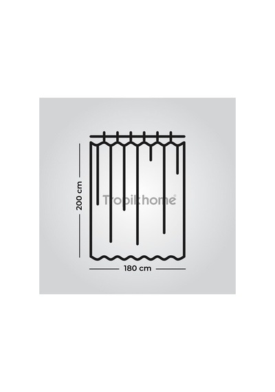 Tropik Home Banyo Perdesi Yunus Desen Yerli Üretim Duş Perdesi Plastik C-halka Hediye 180x200cm Banyo Perdeleri Çok Renkli
