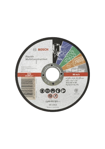 Bosch 125x1.6 mm Rapido MultiConstruction - 2608602383