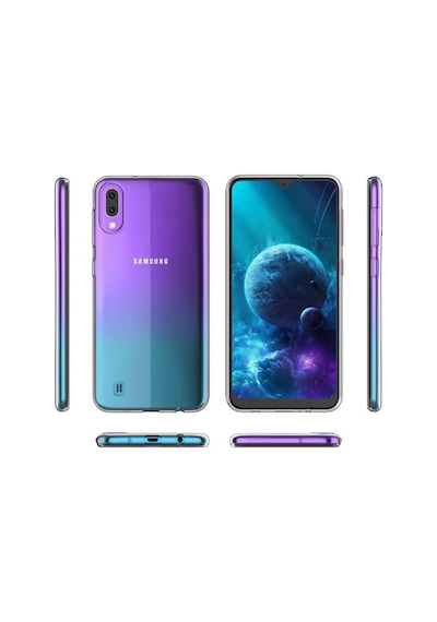 Samsung Uyumlu Galaxy M10 Kılıf 02 Mm Silikon Ince Arka Kapak Renksiz