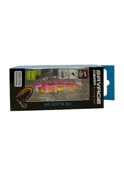 Savage Gear 3d Vib Blade 8.5gr 4.5cm Vibrasyon Jig Yem Gold Pink Zebra Glow