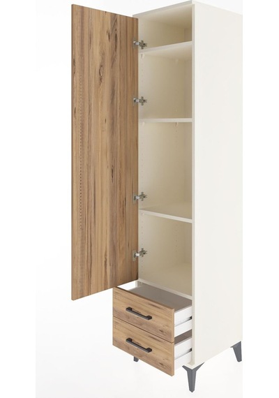 Hyperion Dolap 4 Raflı 2 Çekmeceli Tek Kapaklı 44x44x195 Aytaşı-çam Aytası Hyperion Dolap 4 Raflı 2 Çekmeceli Tek Kapaklı 44x44x195 Aytaşı-çam Aytası