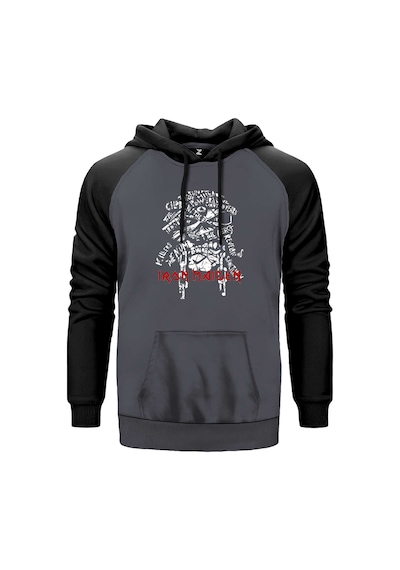 Iron Maiden Long Sleeve Gri Renk Reglan Kol Sweatshirt Gri