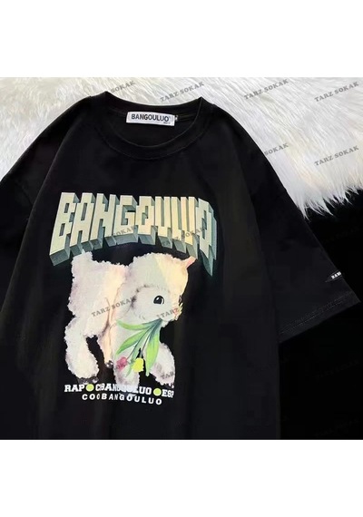 Adrift Y2k Unisex Harajuka Anime Retro Kawai Kuromi T-shirt Kod Rertr Startmore 6638 Siyah