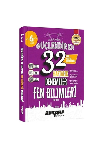 2027 Ankara Yayıncılık 6. Sınıf Fen Bilimleri 32 Haftalık Güçlendiren Denemeleri