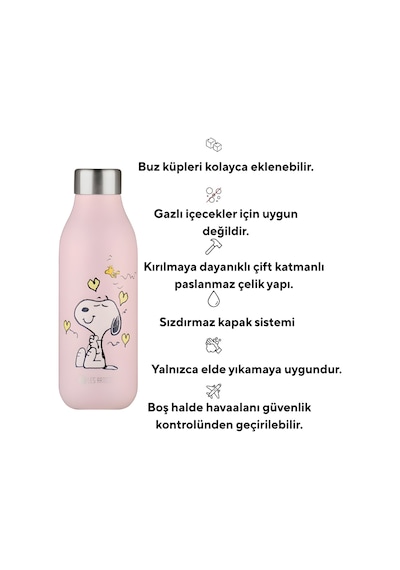 Les Artistes Paris Isı Yalıtımlı Çelik Termos Mug 500ml Enjoy Snoopy Çok Renkli