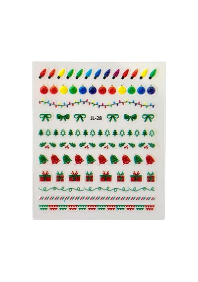 No:28 - 3d Tasarım Yapışkan Tırnak Sticker Tırnak Dövmesi Nail Art