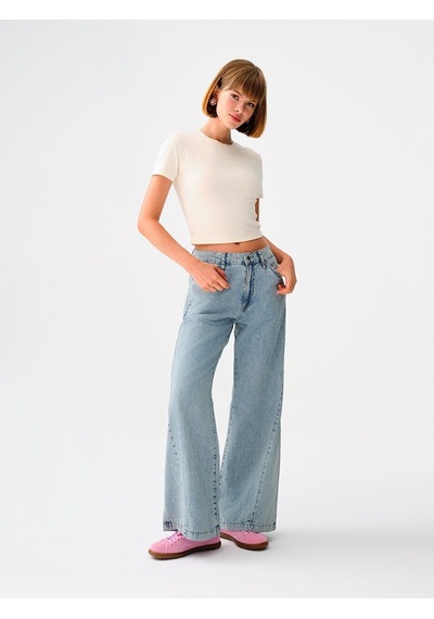 LOFT Fitted Kadın Tshirt K.kol Lf2034945 Q1.v1 Ekru