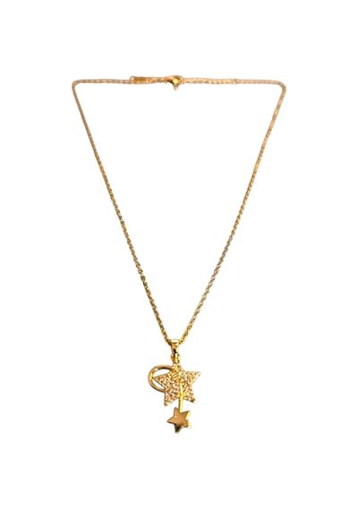 Slowshe-14k Altın Kaplama Minimal Kuyruklu Yıldız Kolye altın