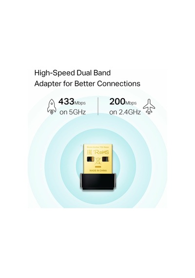Tp-link Archer T2u Nano, Ac600 Nano Wireless Usb Adaptör