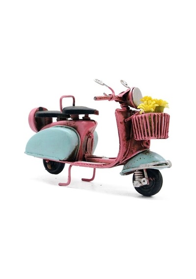 Dekoratif Metal Scooter Önü Sepetli 45820819