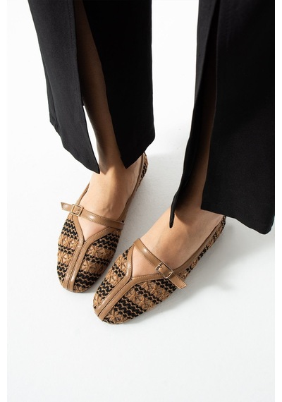 Dabab Shoes Marvena Kadın Kahve Çapraz Bantlı Dantel Detaylı Şeffaf Dokulu Babet Kahverengi Dabab Shoes Marvena Kadın Kahve Çapraz Bantlı Dantel Detaylı Şeffaf Dokulu Babet Kahverengi