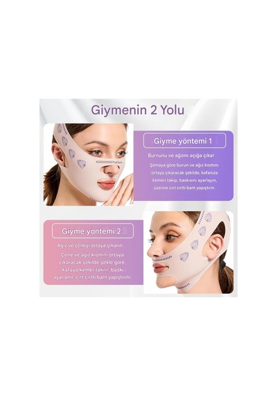 Tek Katmanlı V-yüz Lifting Sıkılaştırıcı Çene Maskesi, V-line Şekilli, Yüz Germe Kemeri Tek Katmanlı V-yüz Lifting Sıkılaştırıcı Çene Maskesi, V-line Şekilli, Yüz Germe Kemeri