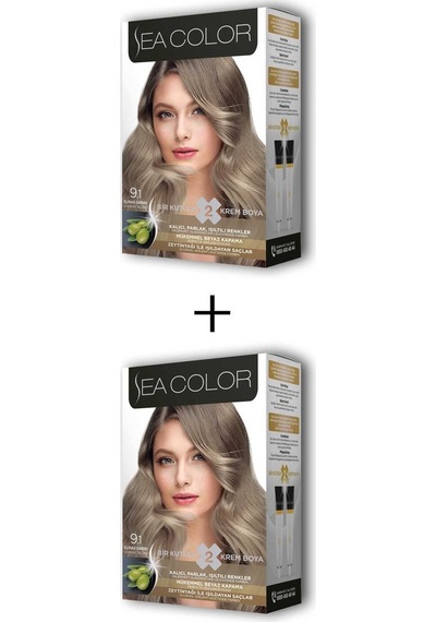 2X2 Tüp Krem Saç Boyası Seti Elmas Sarısı No:9.1