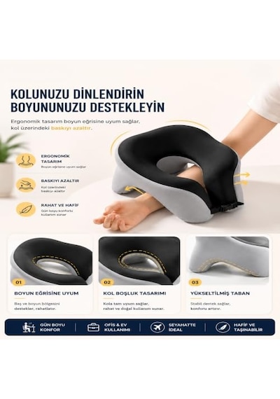 Viscora Powernap Ergonomik Masaüstü Uyku Ve Kaylule Yastığı Öğle Arası Uyku Ve Şekerleme Yastığı Boyun, Kol Ve Yüz Destekli Konfor