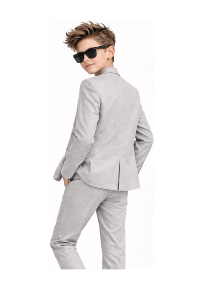Ahengim Erkek Çocuk Modern Casual Slim Fit Takım Elbise Ak2850 Gri