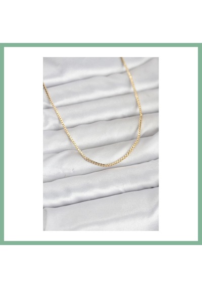 Bşkvirgo Cm 14k Gold Renk Kare Zincirli Model 60 Cm Kadın Kolye Bsk2026