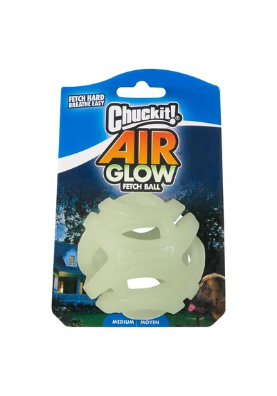 Chuckit Air Glow Getirme Topu Köpek Oyuncağı, Orta 2,5 İnç , 1 Adet, Irklar İçin 20-60 Lb