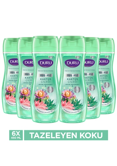 Duru Fresh Sensations Kaktüs Çiçeği Duş Jeli 6 x 450 ML