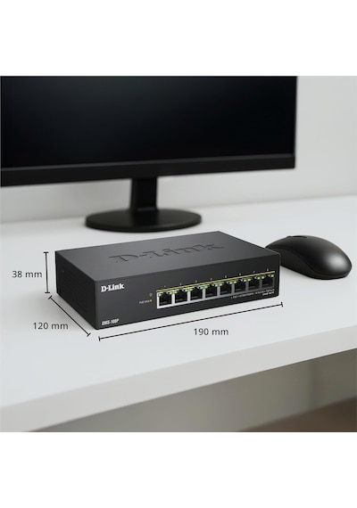 D-link Dms-108p 8 Bağlantı Noktalı Çoklu Gigabit Yönetilmeyen Poe Anahtarı - 2,5 Gbe, 230 W Poe Bütçesi, 802,3af/at/bt, Fansız, Tak Ve Çalıştır, Metal Muhafaza, Igmp Gözetleme, Qos, Yeşil Ethernet D-link Dms-108p 8 Bağlantı Noktalı Çoklu Gigabit Yönetilmeyen Poe Anahtarı - 2,5 Gbe, 230 W Poe Bütçesi, 802,3af/at/bt, Fansız, Tak Ve Çalıştır, Metal Muhafaza, Igmp Gözetleme, Qos, Yeşil Ethernet