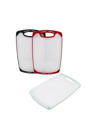 31x20cm Küçük Plastik Kesim Panosu Kaymaz Silikon Kenarlık - 10mm Kalınlık 5047 Altın