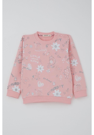 Breeze Kız Çocuk Eşofman Takımı Pati Masalı Pantolonu Fiyonk Detaylı 1-4 Yaş, Pembe Pembe