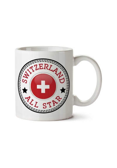 Converse Switzerland All Star İki Tarafı Baskılı Kupa Bardak Çok Renkli