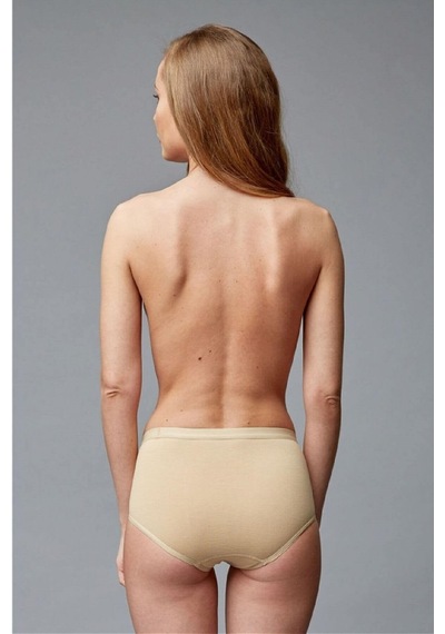 Blackspade 1307 Kadın Pamuklu Yüksek Bel Slip Külot-ten Ten Rengi