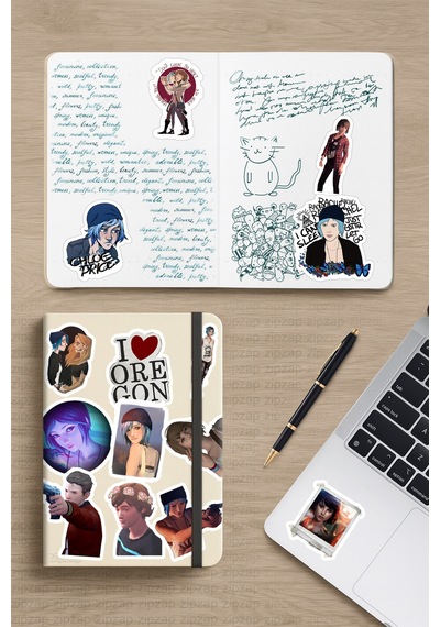 Life Is Strange Video Oyun Telefon Laptop Yapışkanlı Folyo Sticker Paketi 20 Adet Çok Renkli