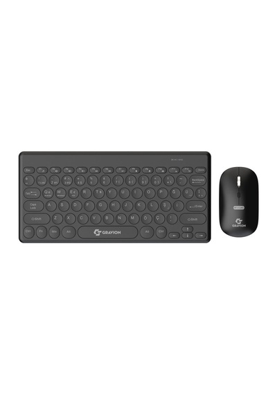 Gravion Km-bt37 Çif Modlu Wireles Bluetooth Klavye Mouse Set Siyah Optik